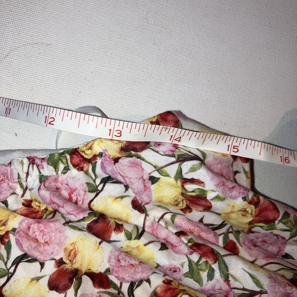 Mabel Gorgeous Floral Cut Out Mini Dress Size L White, Pink, Yellow Flowers - Picture 12 of 16